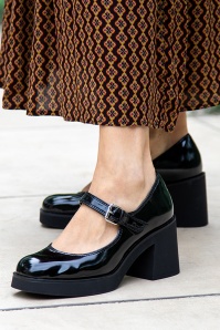 Tamaris - Chunky Charm Mary Jane pumps in zwart