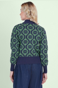 Circus - Eye gebreide trui in Flower Mood Indigo 3