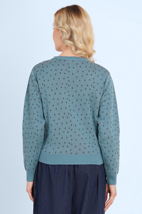 Circus - Mono Fox gebreide trui in blauw 3