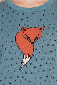 Circus - Mono Fox gebreide trui in blauw 2