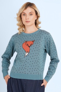 Circus - Mono Fox gebreide trui in blauw