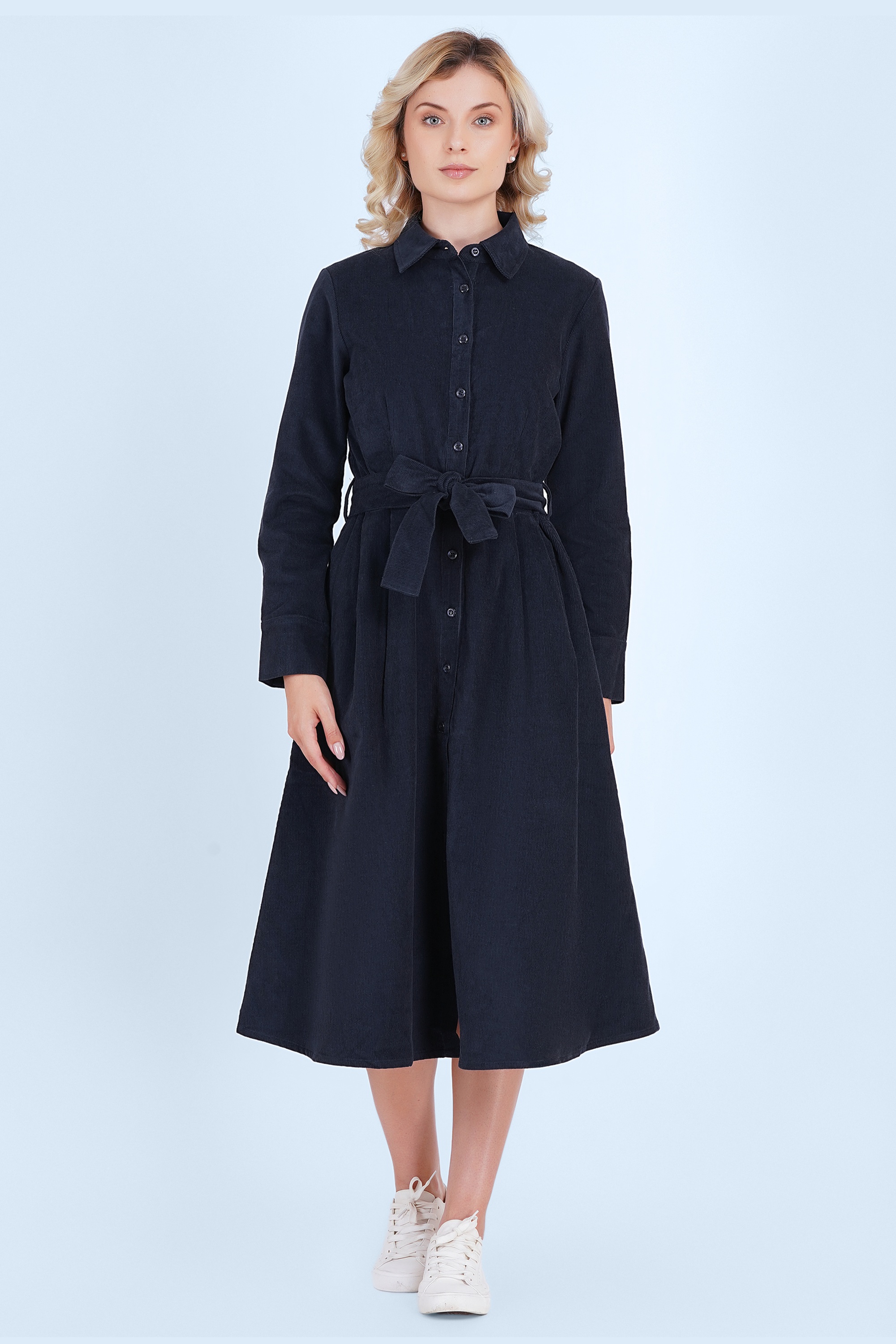 Circus - Robe en velours côtelé Cara en Mood Indigo