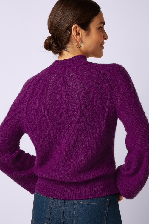 King Louie - Joanie Raglan Orcia top in caspia paars 5