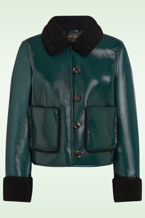 King Louie - Dina Shine jacket in Alpen groen 2