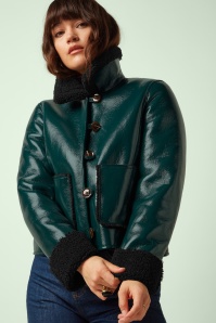 King Louie - Dina Shine jacket in Alpen groen