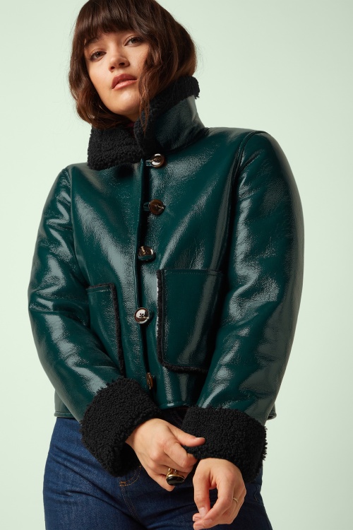 King Louie - Dina Shine jacket in Alpen groen