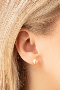 Dolly Dawn - Exclusivité Topvintage ~ Boucles d'oreilles à perle d'eau douce Camille en blanc