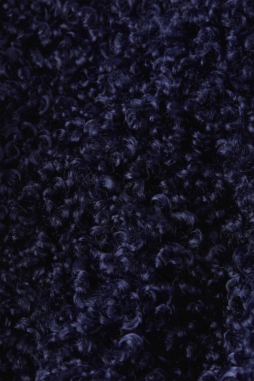 King Louie - Isa Basil faux fur jasje in avondblauw 6