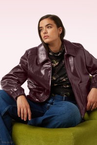 King Louie - Isla Glitz jacket in porto rood