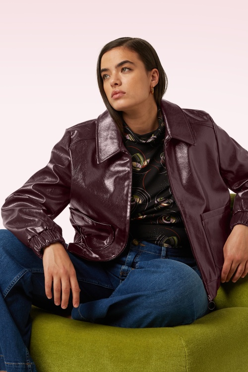 King Louie - Isla Glitz jacket in porto rood