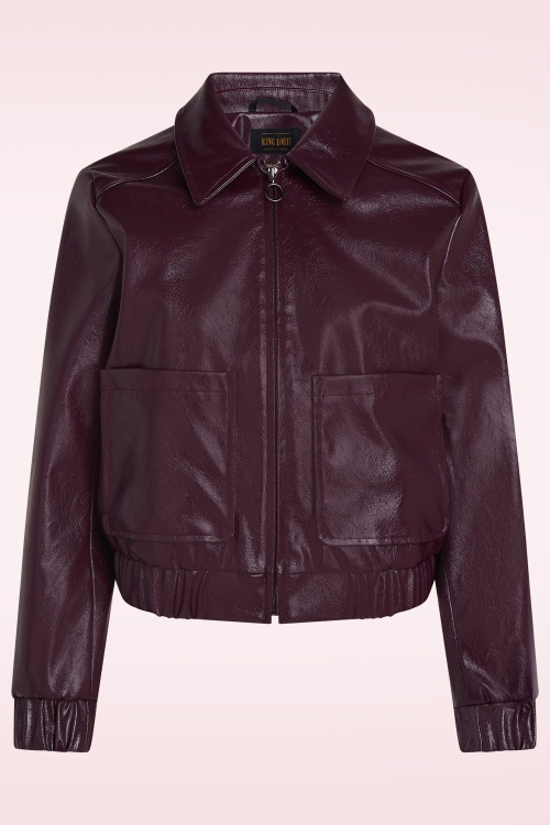King Louie - Isla Glitz jacket in porto rood 2