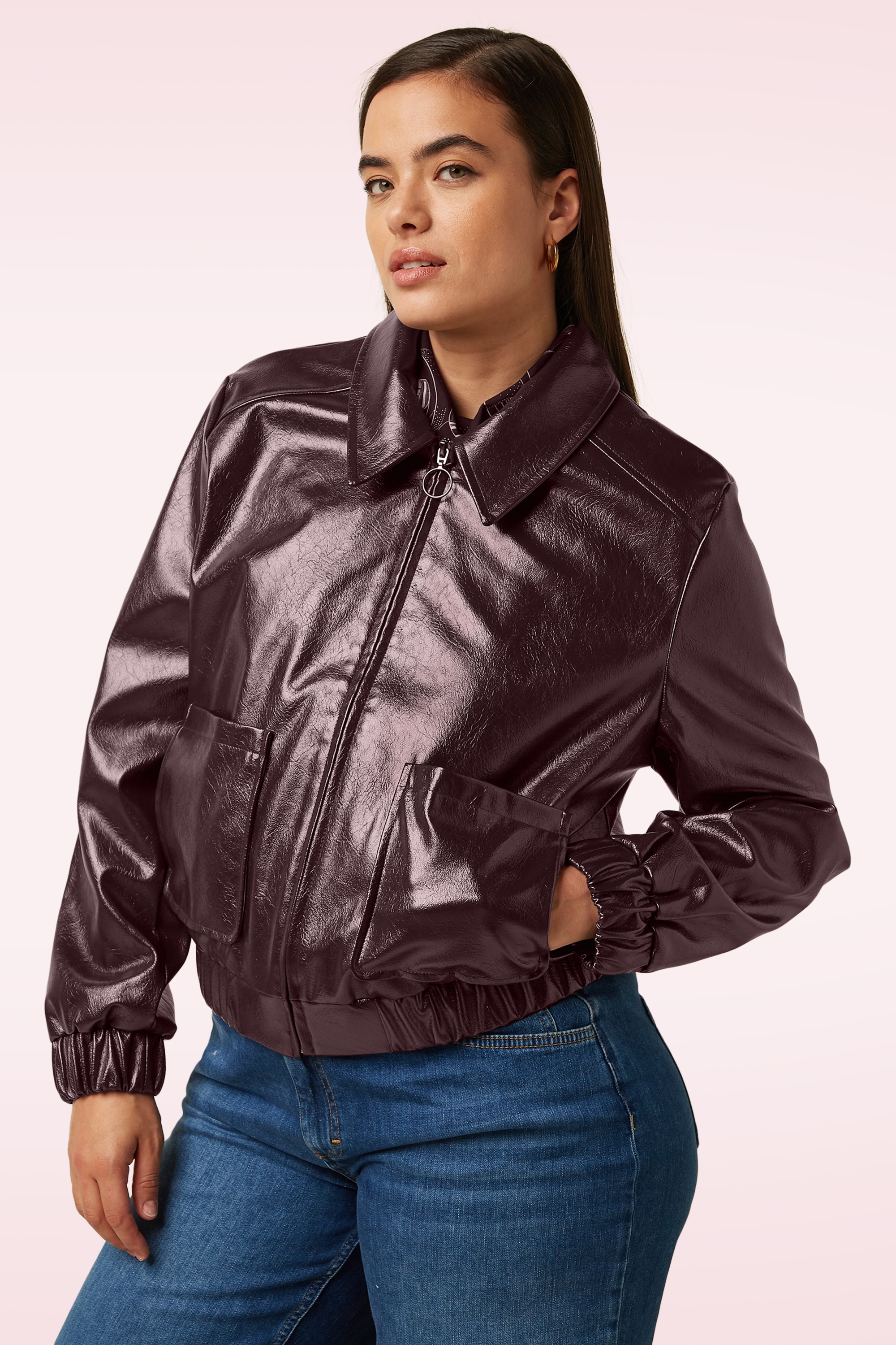 King Louie - Isla Glitz jacket in porto rood 3