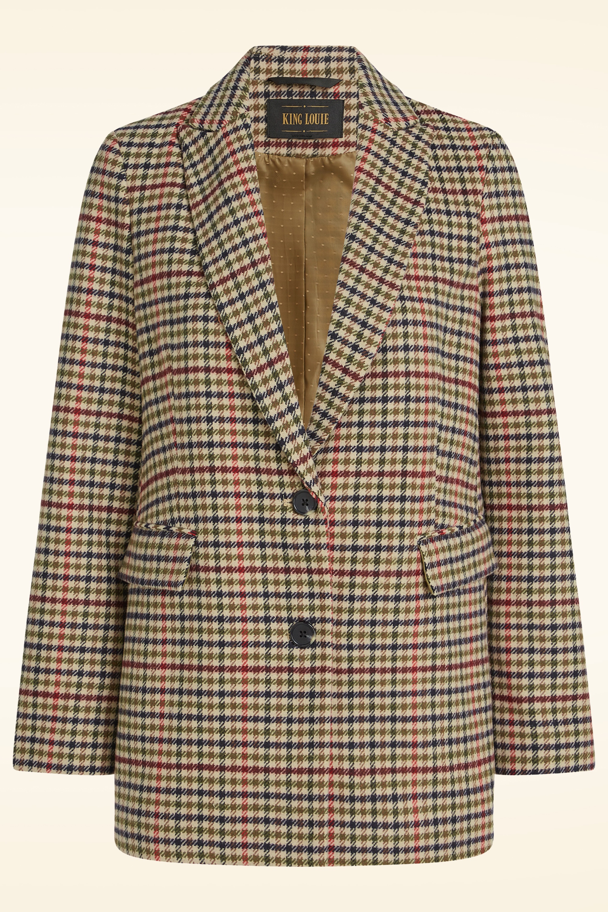 King Louie - Tula Basso Check blazer in marsepein