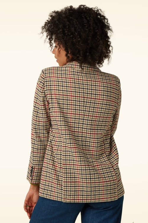 King Louie - Tula Basso Check blazer in marsepein 5