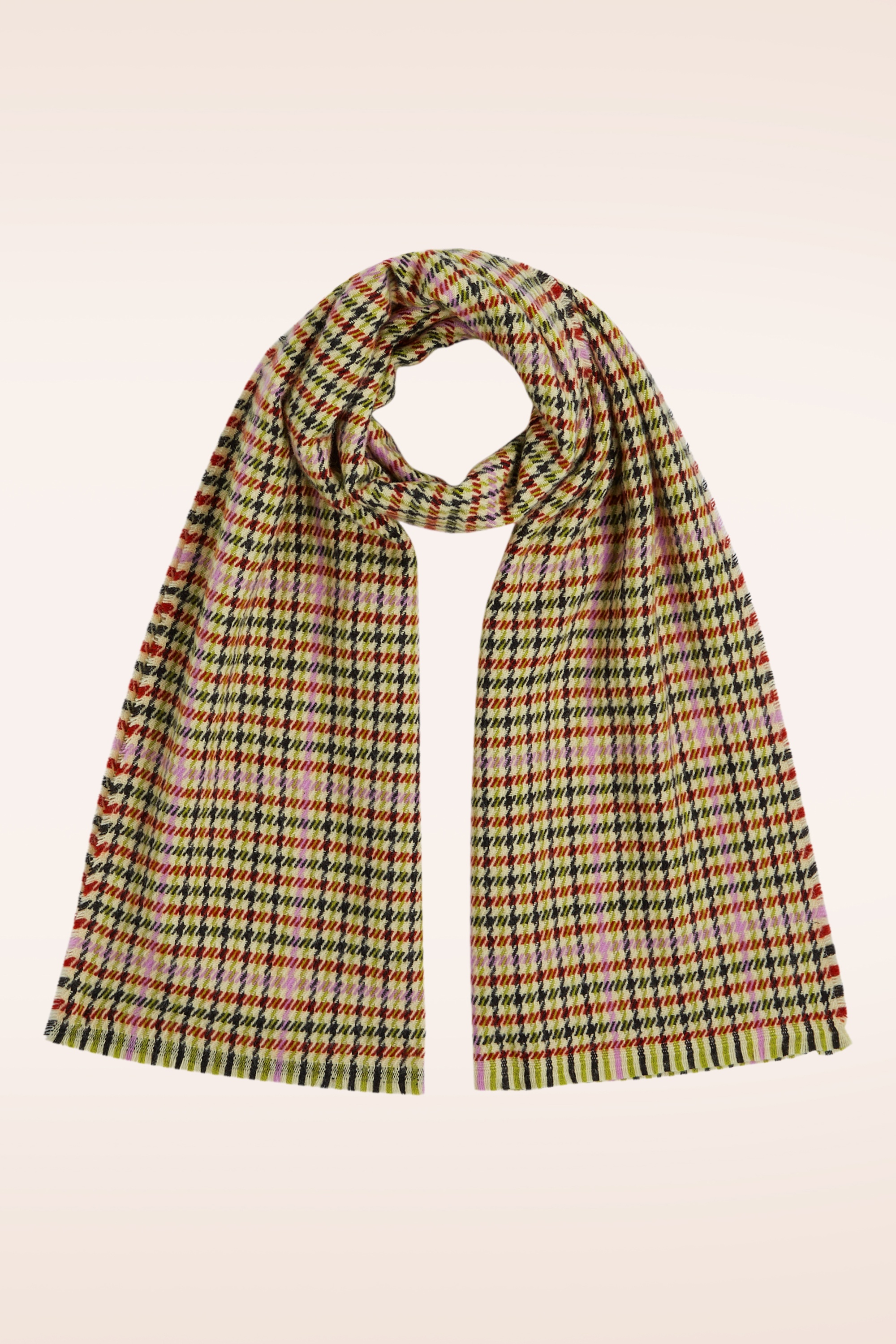 King Louie - Houndstooth Scarf in Spicy Brown  2
