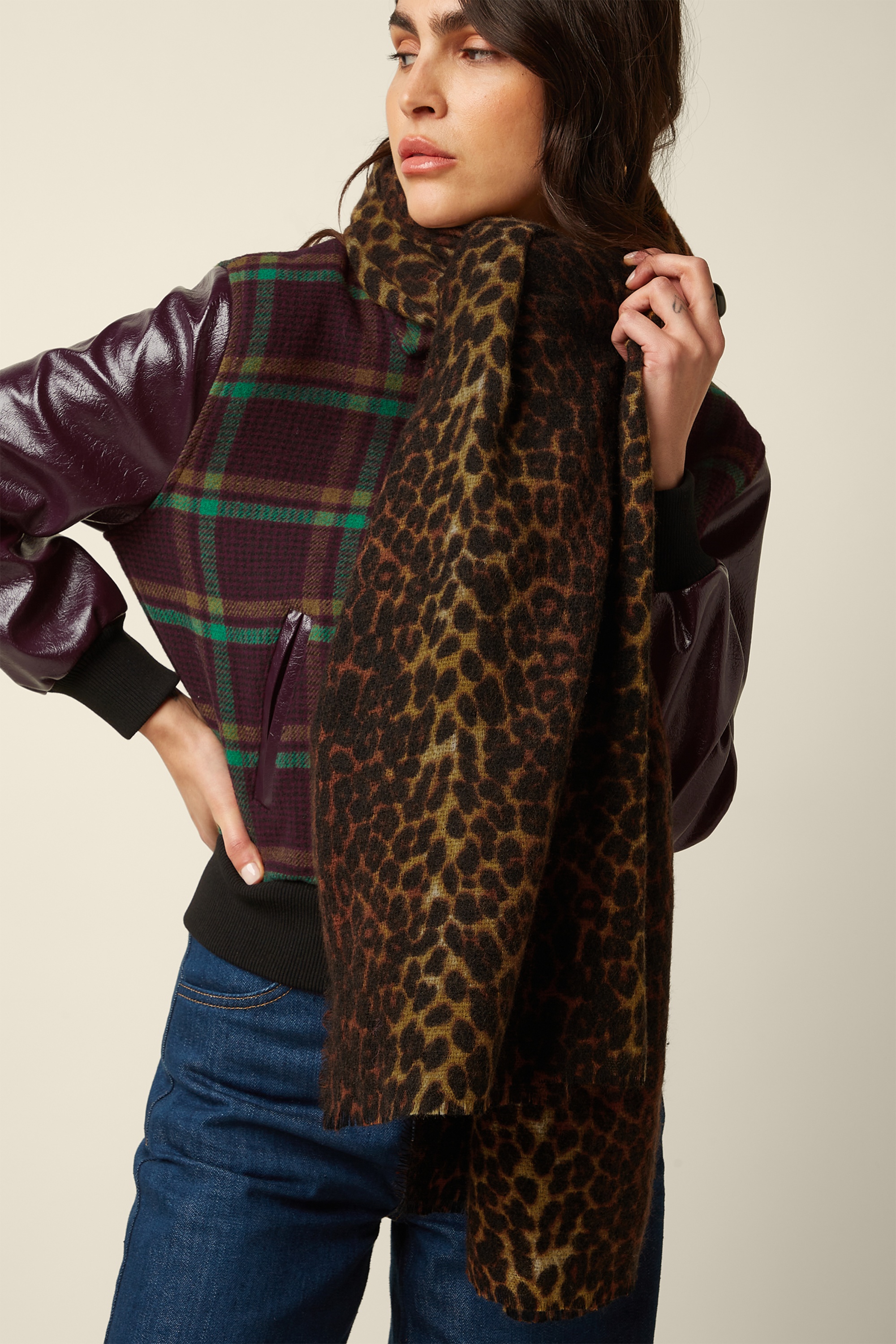 King Louie - Fargo Scarf in Cognac Orange 4