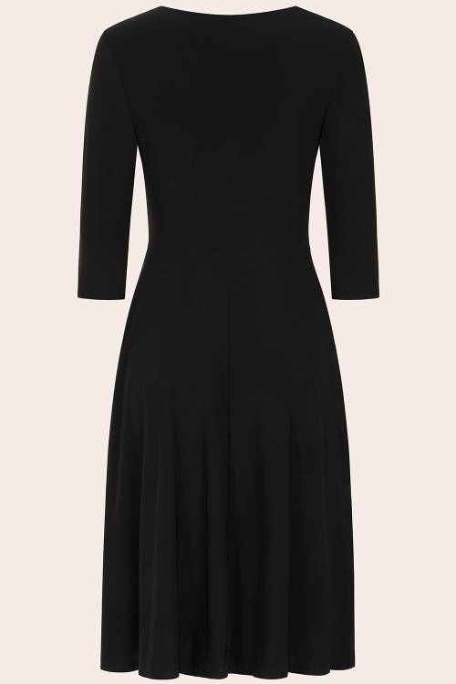 Vintage Chic for Topvintage - Topvintage exclusive ~ Laura swing jurk in zwart 2