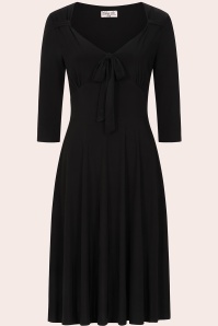 Vintage Chic for Topvintage - Topvintage exclusive ~ Laura swing jurk in zwart