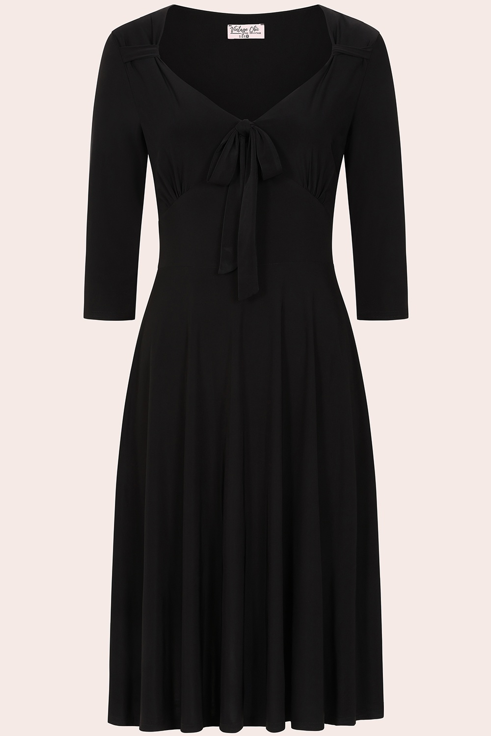 Vintage Chic for Topvintage - Topvintage exclusive ~ Laura swing jurk in zwart