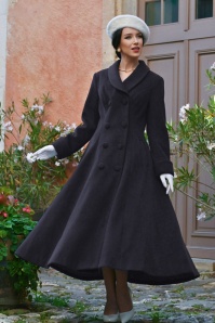 Hearts & Roses - Emmeline Swing Coat in Navy
