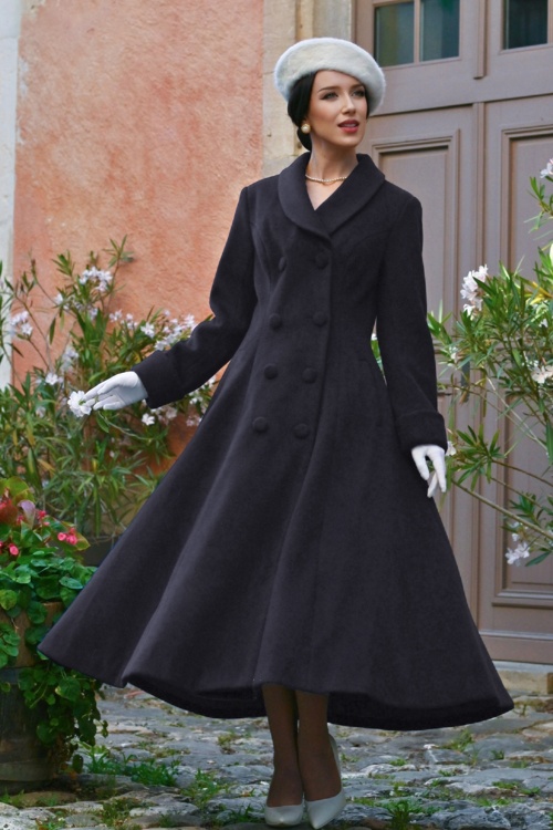 Hearts & Roses - Emmeline Swing Coat in Navy