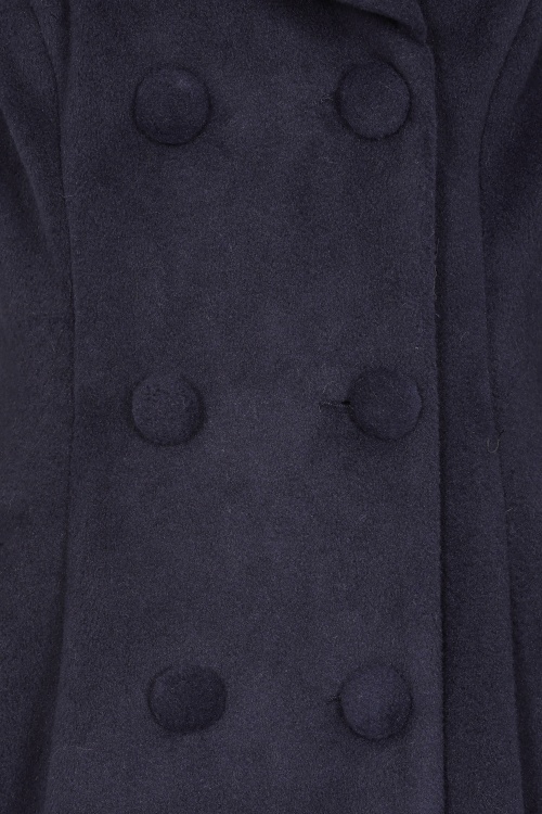 Hearts & Roses - Emmeline Swing Coat in Navy 5