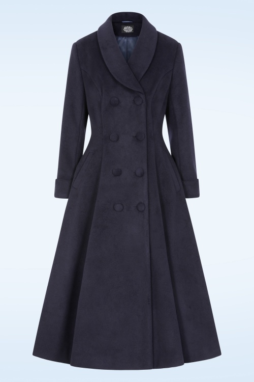 Hearts & Roses - Emmeline Swing Coat in Navy 3
