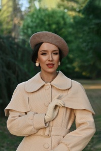 Hearts & Roses - Cosette Swing Coat in Beige 2