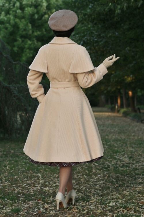 Hearts & Roses - Cosette Swing Coat in Beige 6