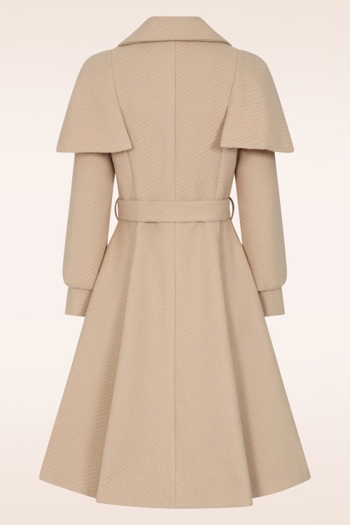 Hearts & Roses - Cosette Swing Coat in Beige 7