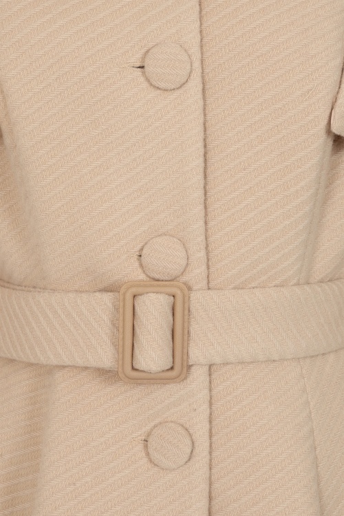 Hearts & Roses - Cosette Swing Coat in Beige 5
