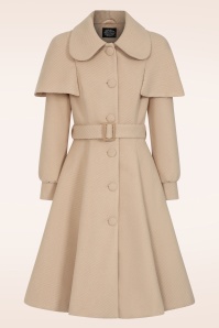 Hearts & Roses - Cosette Swing Coat in Beige 4