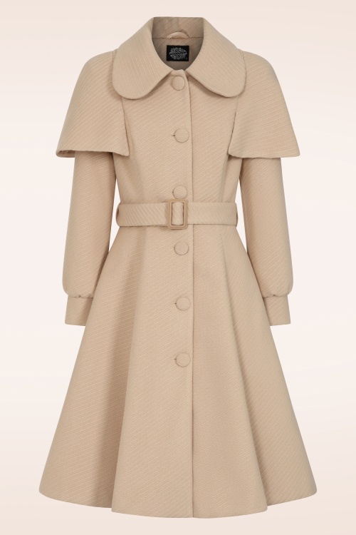 Hearts & Roses - Cosette Swing Coat in Beige 4