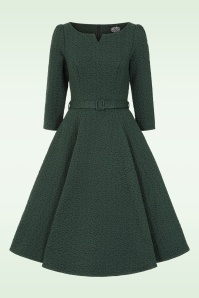 Hearts & Roses - Michelle Floral Swing Dress in Green