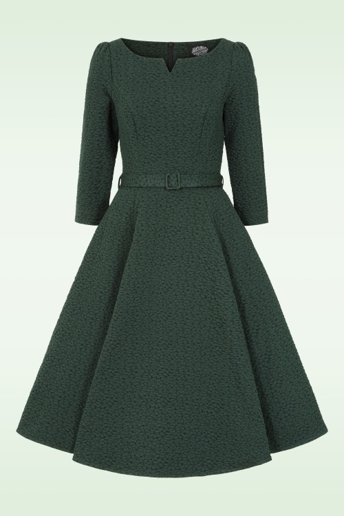 Hearts & Roses - Michelle Floral Swing Dress in Green
