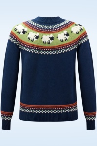 Pretty Vacant - Sheep Fairisle Knitted Jumper in Naval Academy Navy 2
