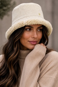 Amici - Lucinda Suedine Bucket Hat in Sand