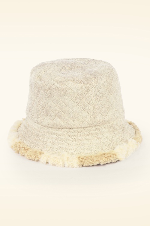 Amici - Lucinda Suedine Bucket Hat in Sand 2