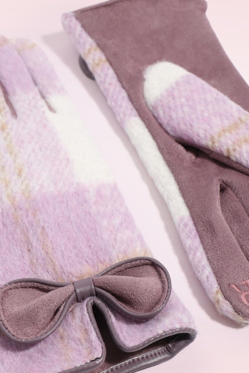 Amici - Ava Bow Gloves in Purple 2
