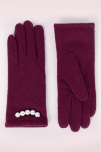 Amici - Ivanna Pearl Gloves in Wine