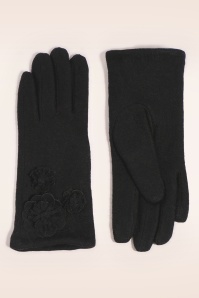 Amici - Lyla Flower Gloves in Black