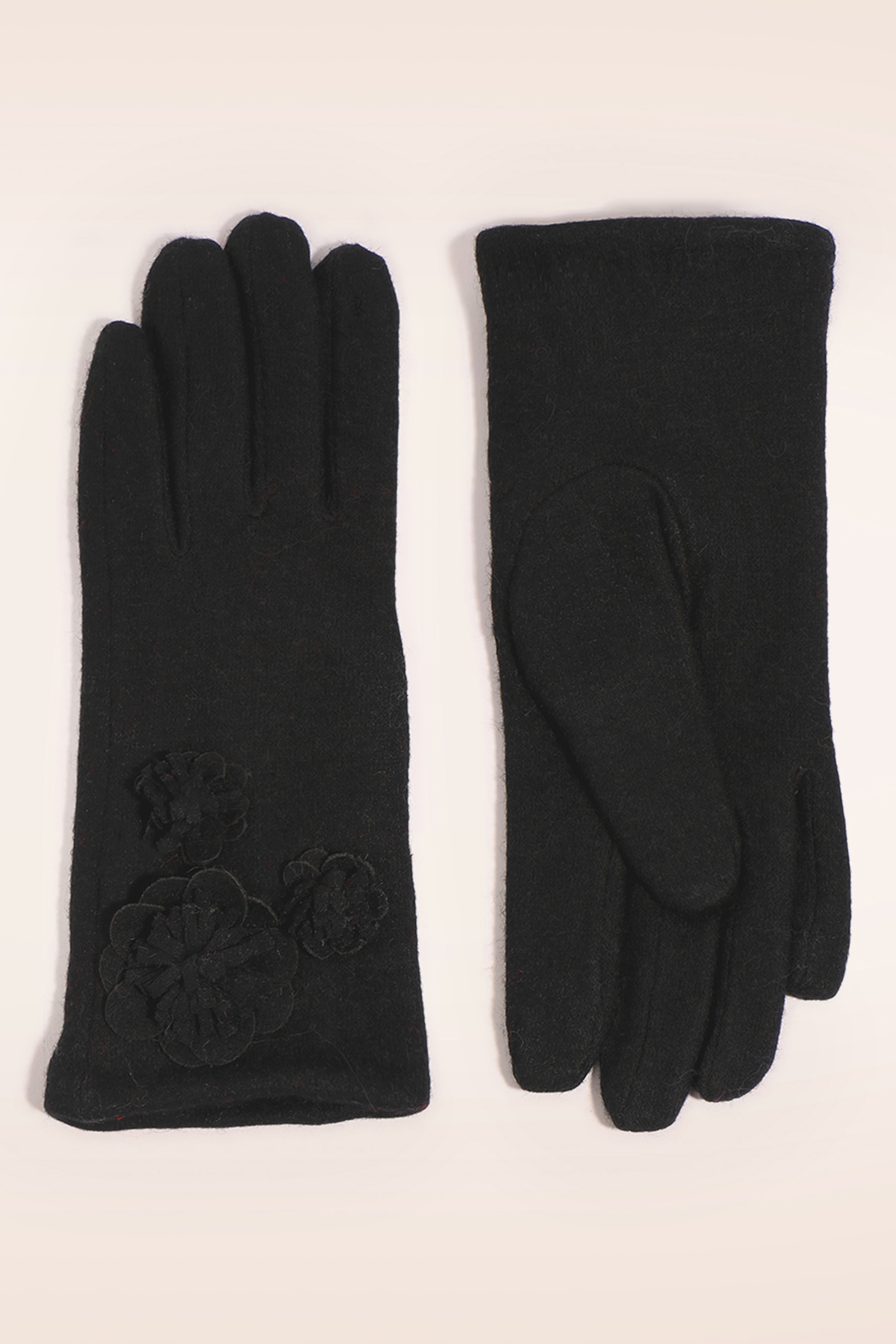 Amici - Lyla Flower Gloves in Black