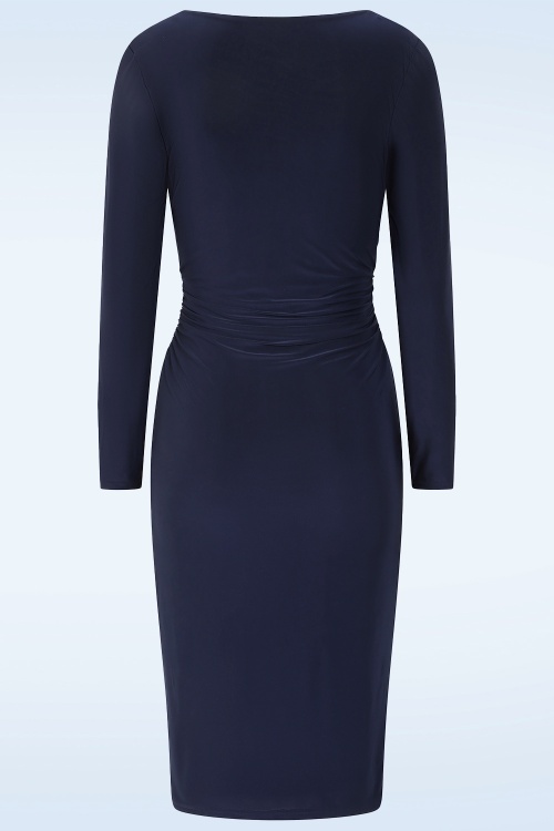 Vintage Chic for Topvintage - Topvintage exclusive ~ Zena Pencil Dress in Navy 2