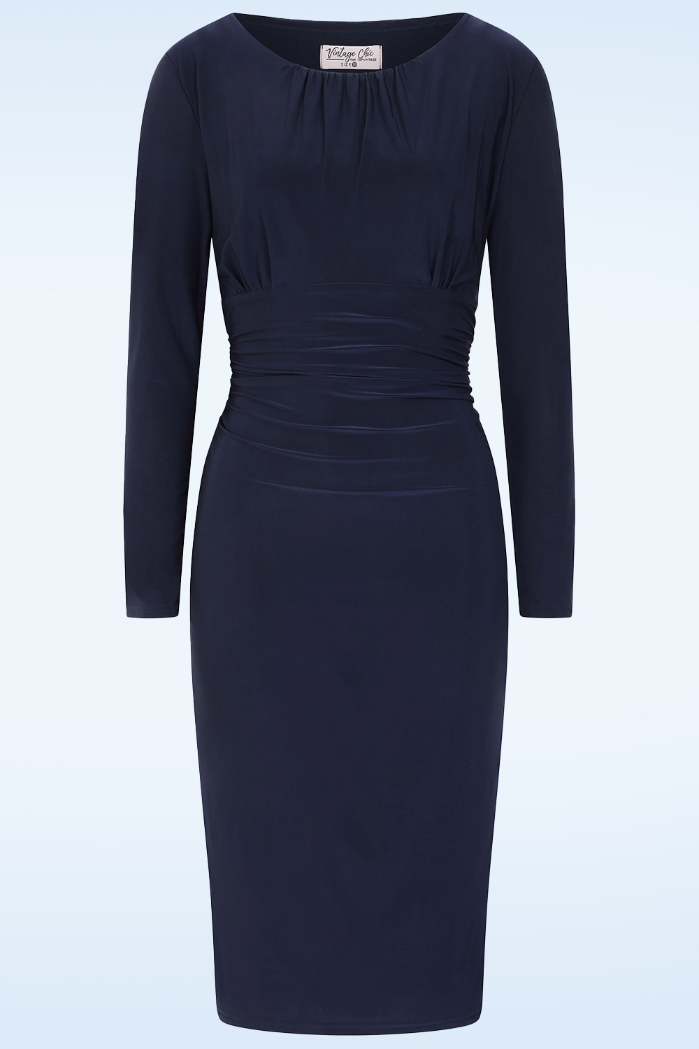 Vintage Chic for Topvintage - Topvintage exclusive ~ Zena Pencil Dress in Navy