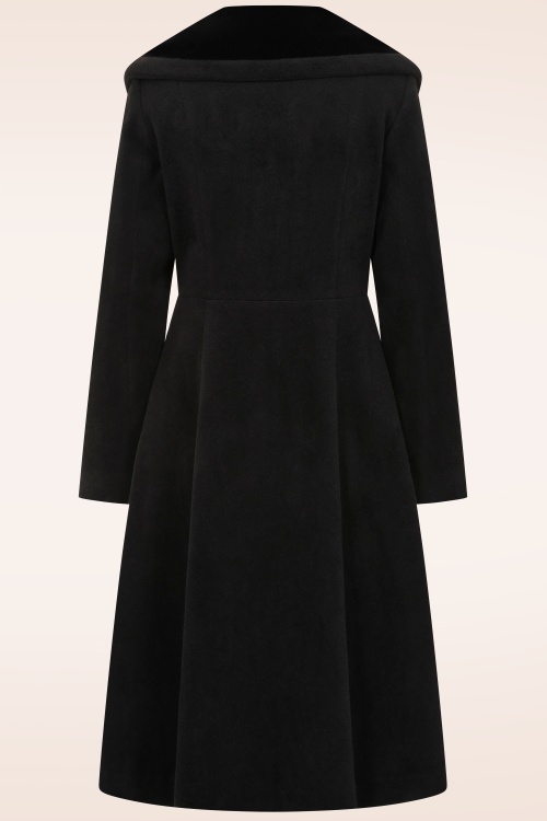 Banned Retro - Manteau swing Clotilde en noir 4