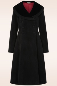 Banned Retro - Manteau swing Clotilde en noir 3