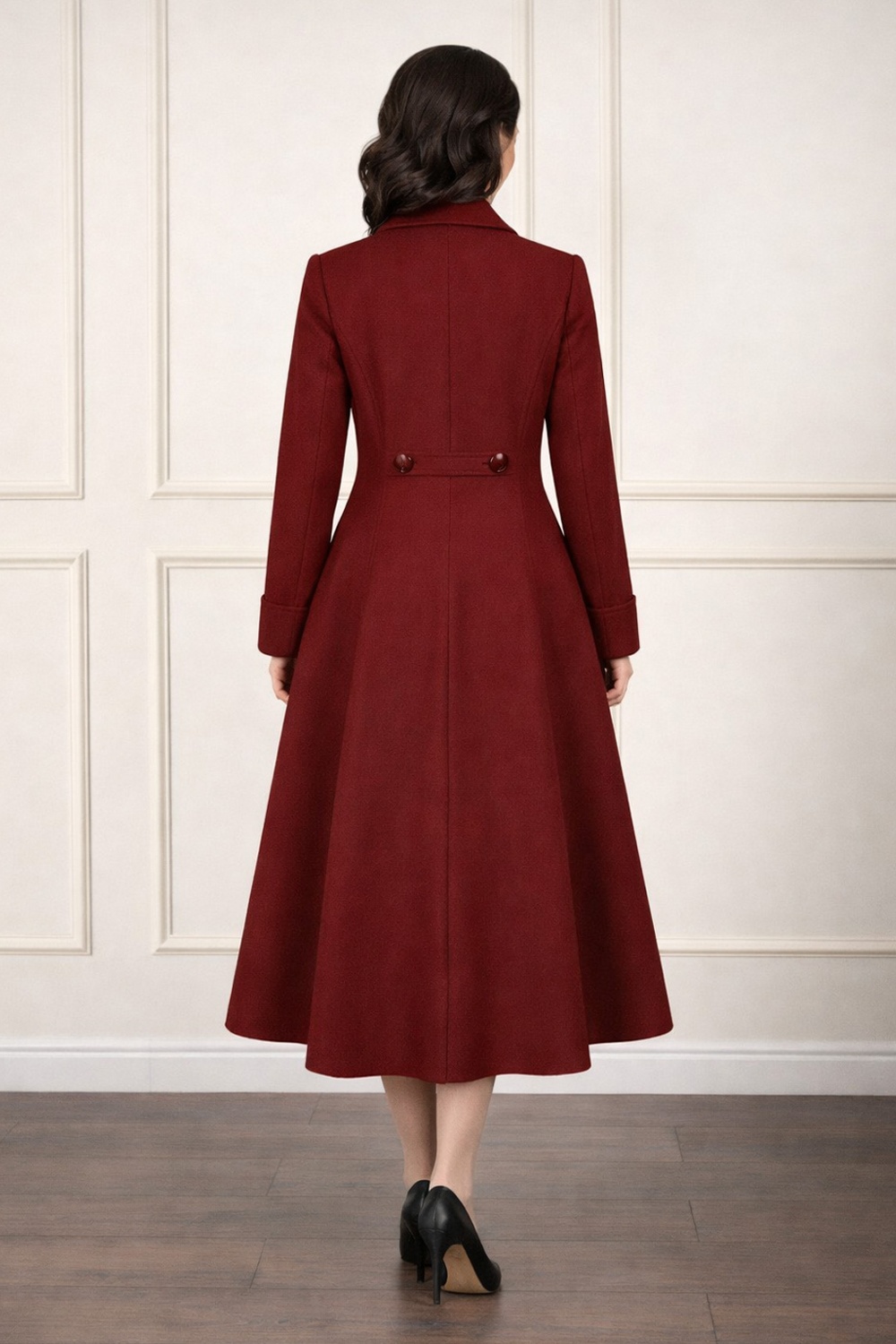 Banned Retro - Abigail Coat in Burgundy 3