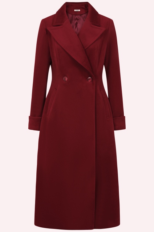 Banned Retro - Abigail Coat in Burgundy 2