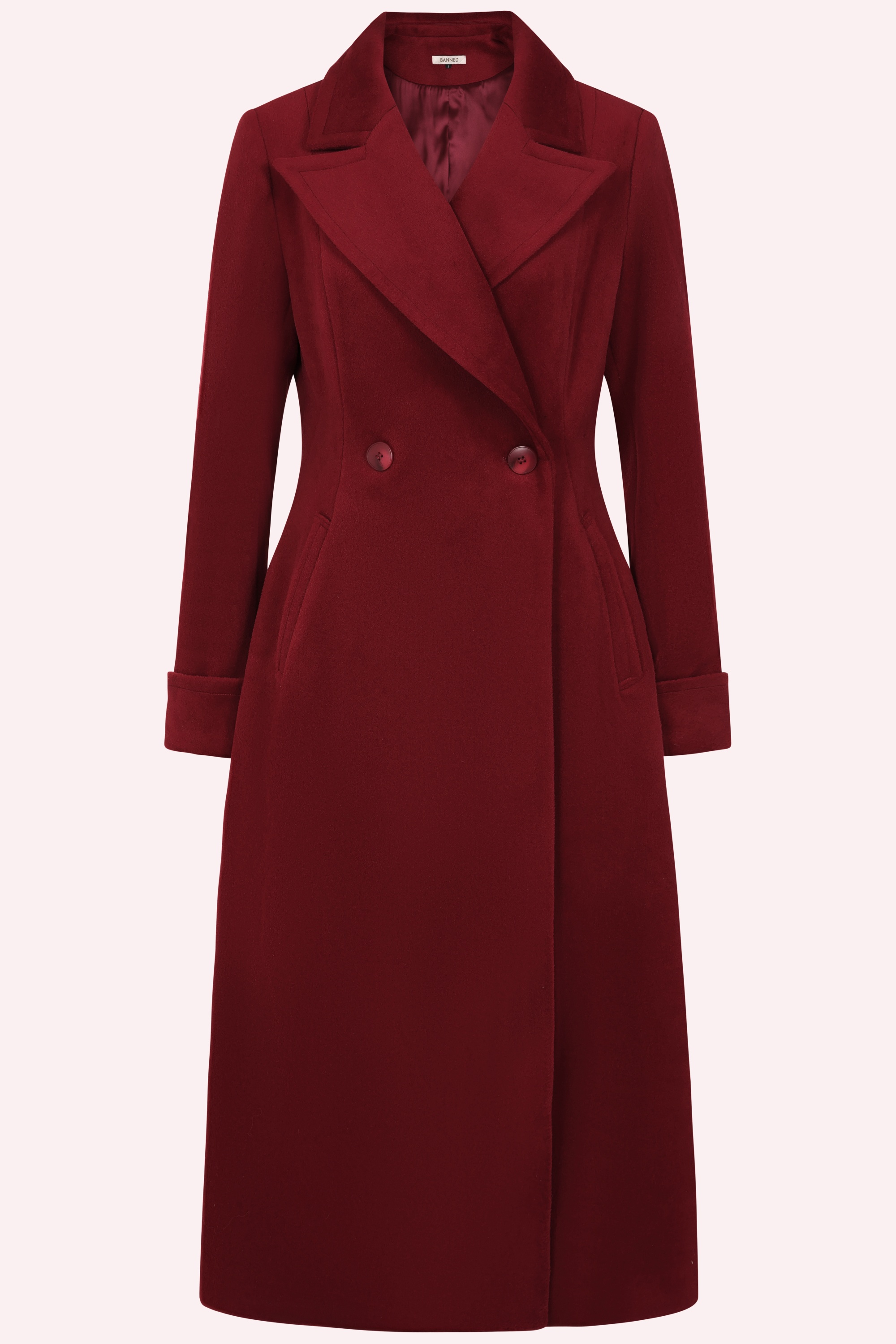 Banned Retro - Abigail Coat in Burgundy 2