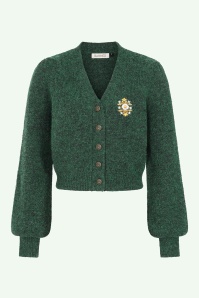 Banned Retro - Gilet Luna en vert foncé 2